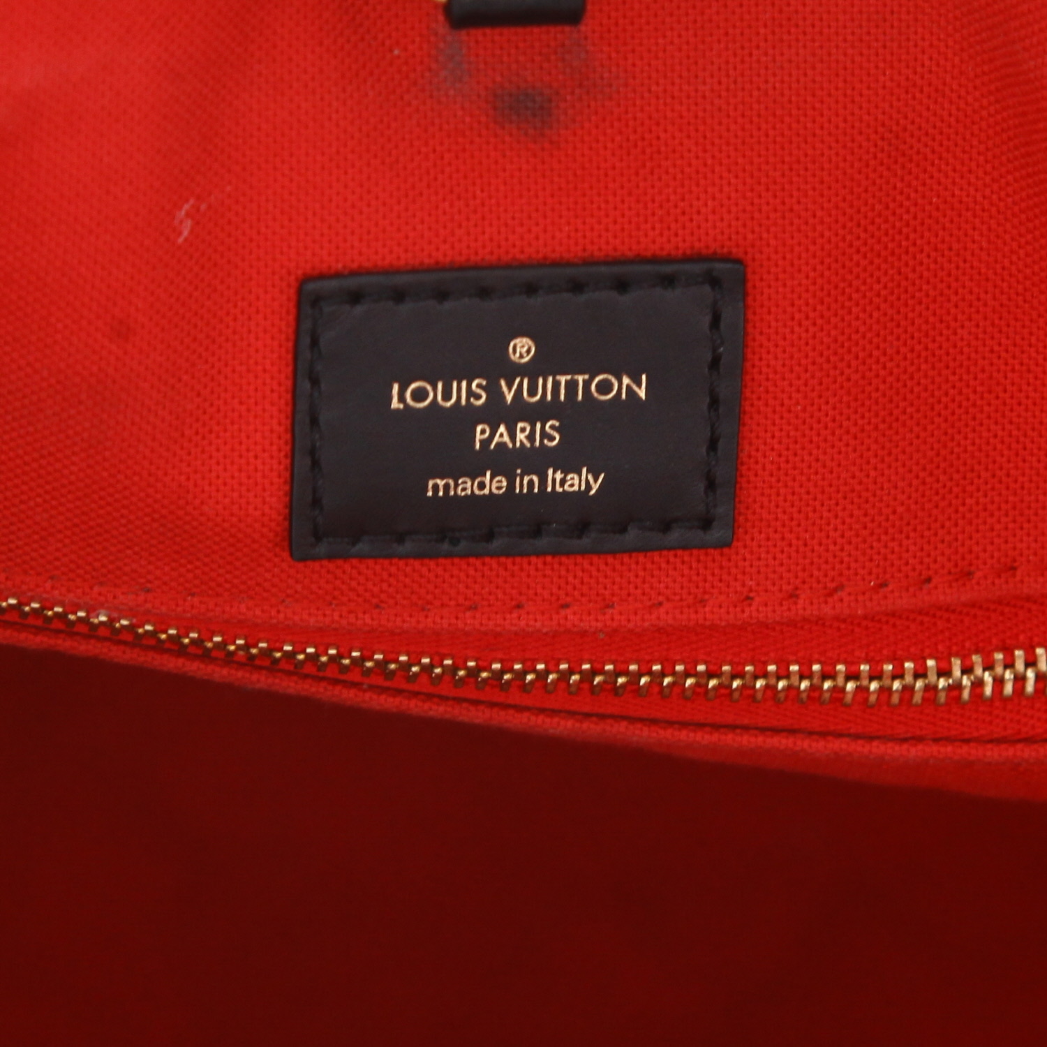 Sac cabas Louis Vuitton  Onthego grand modèle  en toile monogram deux tons marron - Detail D2