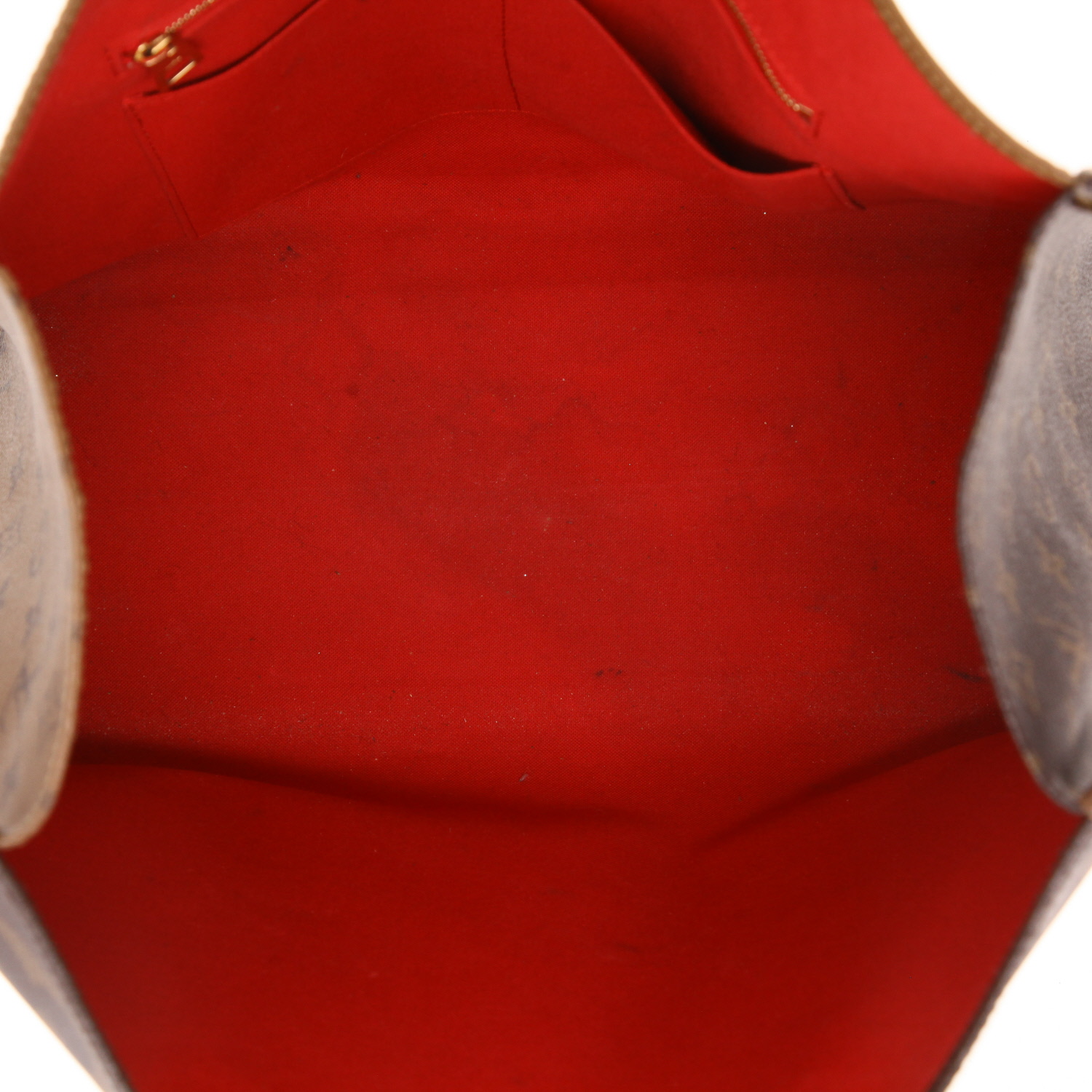 Bolso de mano Louis Vuitton «Onthego», modelo grande, de lona Monogram en dos tonos de marrón - Detail D3
