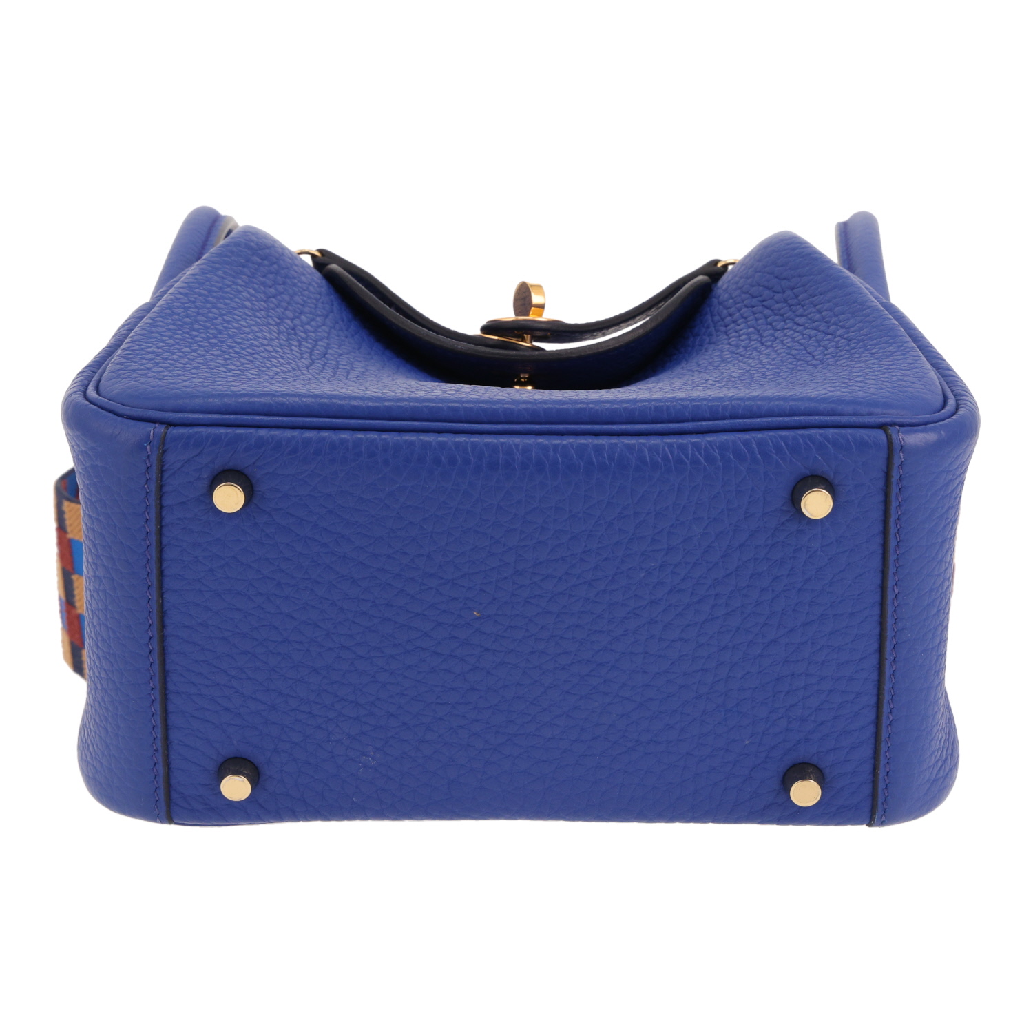 Hermès  Lindy mini  handbag  in Royal Blue togo leather - Detail D1