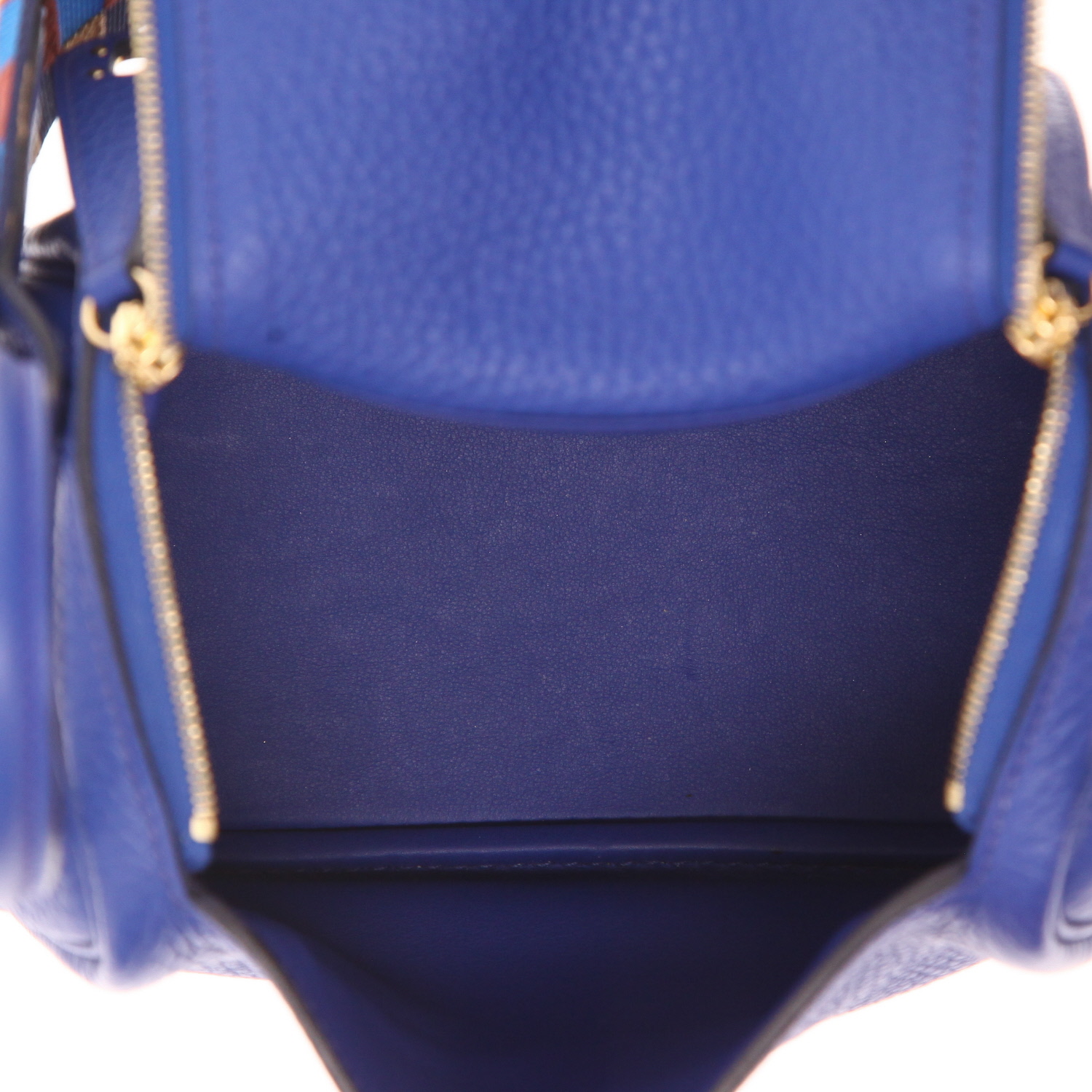 Hermès  Lindy mini  handbag  in Royal Blue togo leather - Detail D3