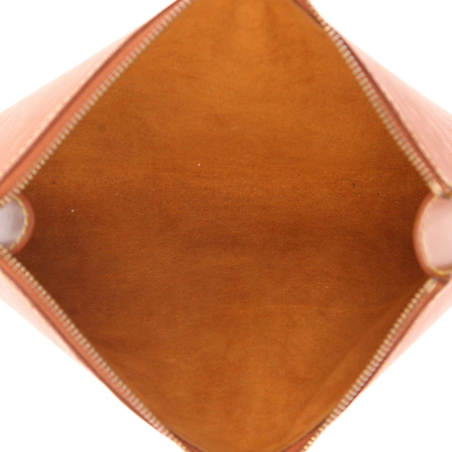 Bolso de mano Louis Vuitton. Bolso de mano para accesorios de piel «Épi» marrón - Detail D3