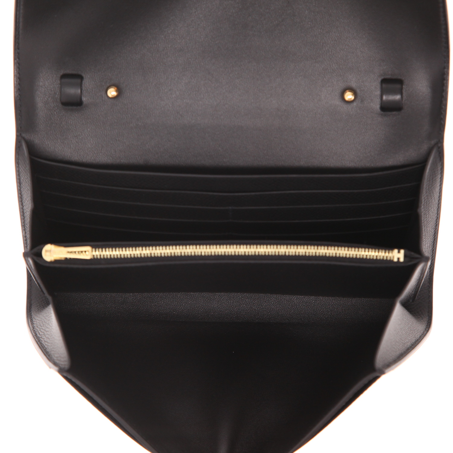 Hermès Constance Long To Go shoulder bag in black Epsom leather - Detail D3
