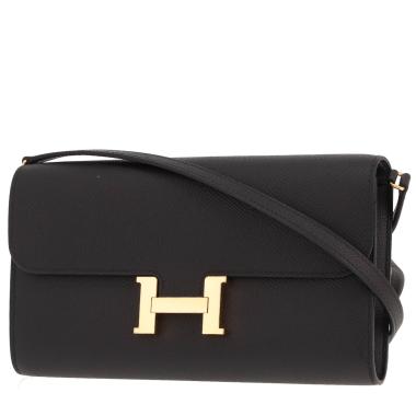 Hermès Constance Long To Go shoulder bag in black Epsom leather