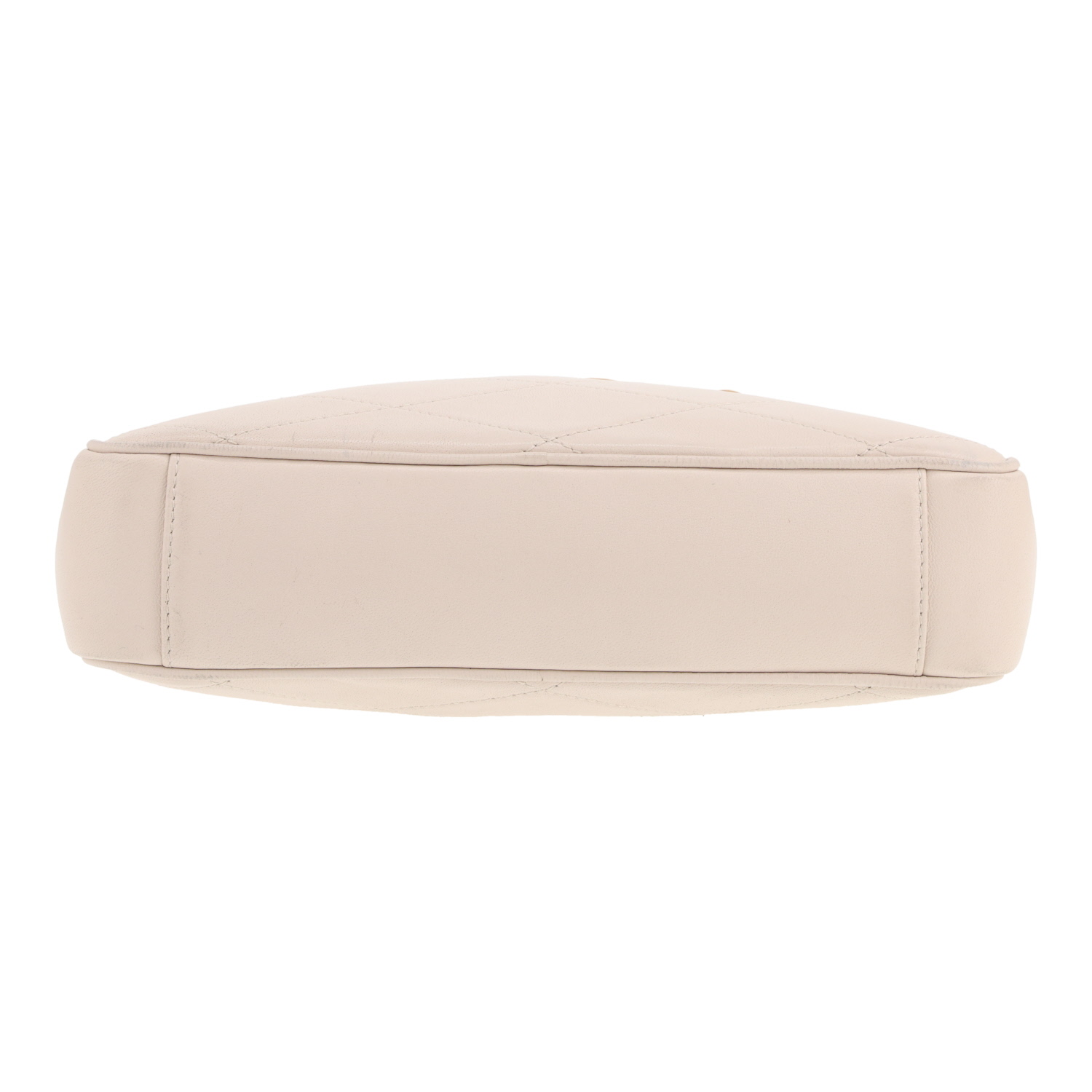 Sac bandoulière Saint Laurent  Le Maillon en cuir blanc - Detail D1
