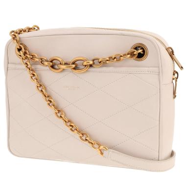 Saint Laurent ‘Le Link’ shoulder bag in white leather