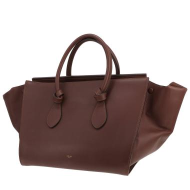 Celine Tie Bag handbag in brown leather