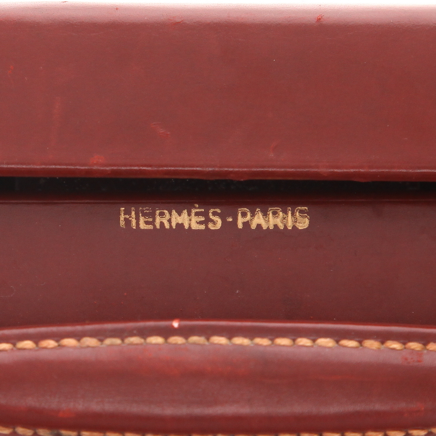 Hermès Jet briefcase in red H box leather - Detail D2