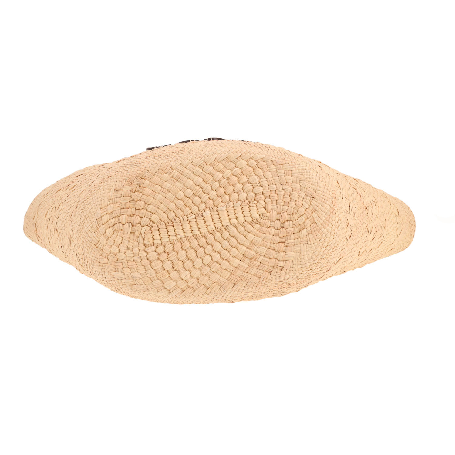 Sac cabas Loewe  Anagram en raffia et cuir marron - Detail D1