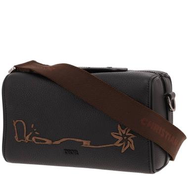 Sac bandoulière Dior  Lingot 22 x Travis Scott en cuir grainé noir