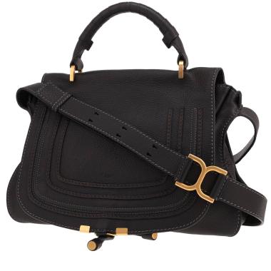 Sac bandoulière Chloé  Tess en cuir noir