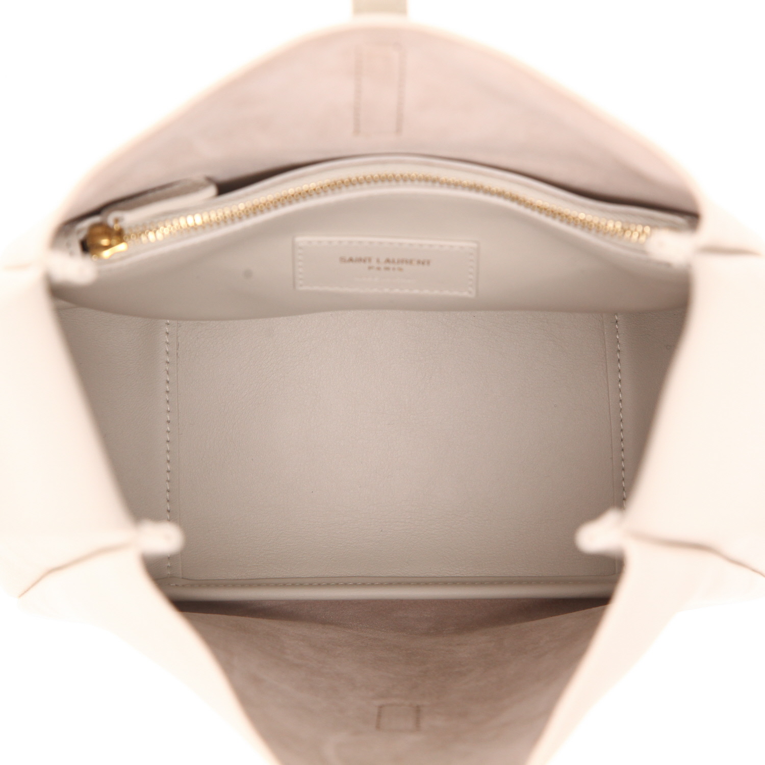 Saint Laurent ‘5 à 7’ small handbag in white leather - Detail D3