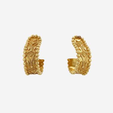Paire de boucles d'oreilles Zolotas Byzance en or jaune