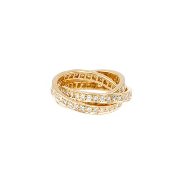 Cartier Trinity ring in yellow gold and diamonds