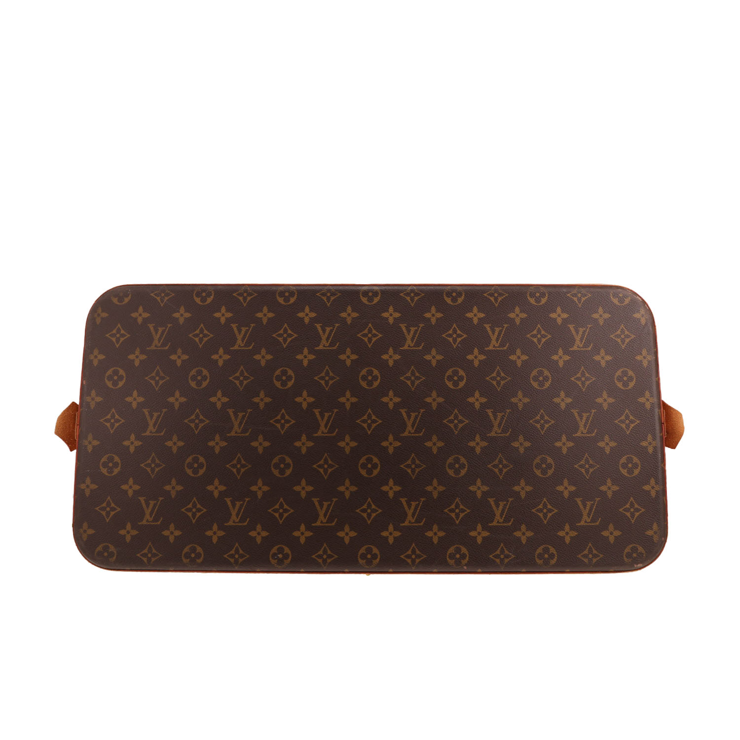 Louis Vuitton Alma travel bag in brown Monogram canvas and natural leather - Detail D1