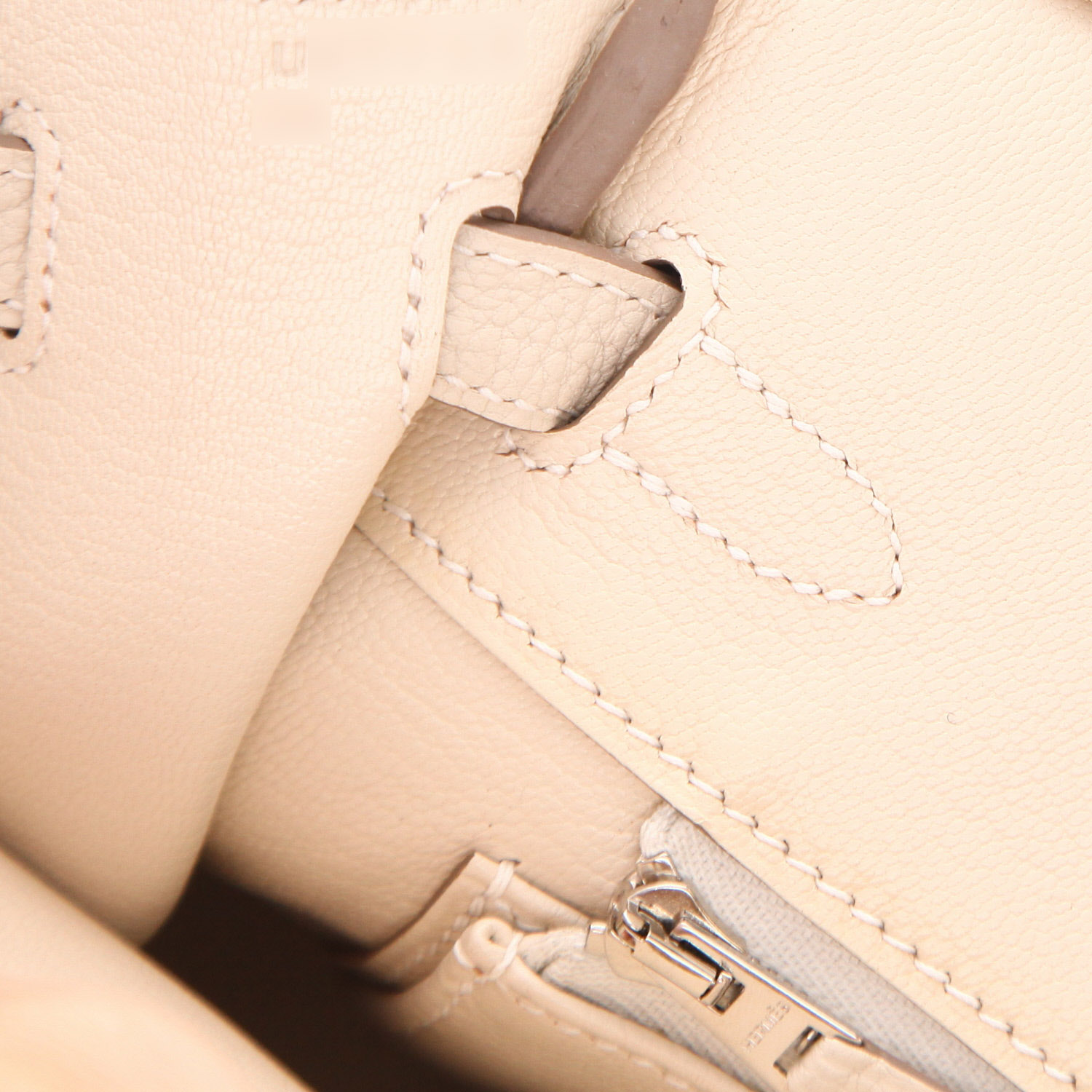 Hermès Birkin handbag, 25 cm, in Craie-coloured Togo leather - Detail D4