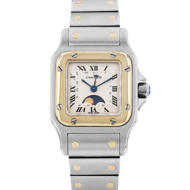 Orologio Cartier Santos Galbée, modello piccolo, in oro e acciaio, Rif.: Cartier - 119902, intorno al 1990