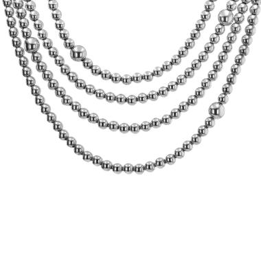 Long Tiffany Co Hard Wear Ball chain in silver