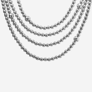 Long Tiffany Co Hard Wear Ball necklace in silver