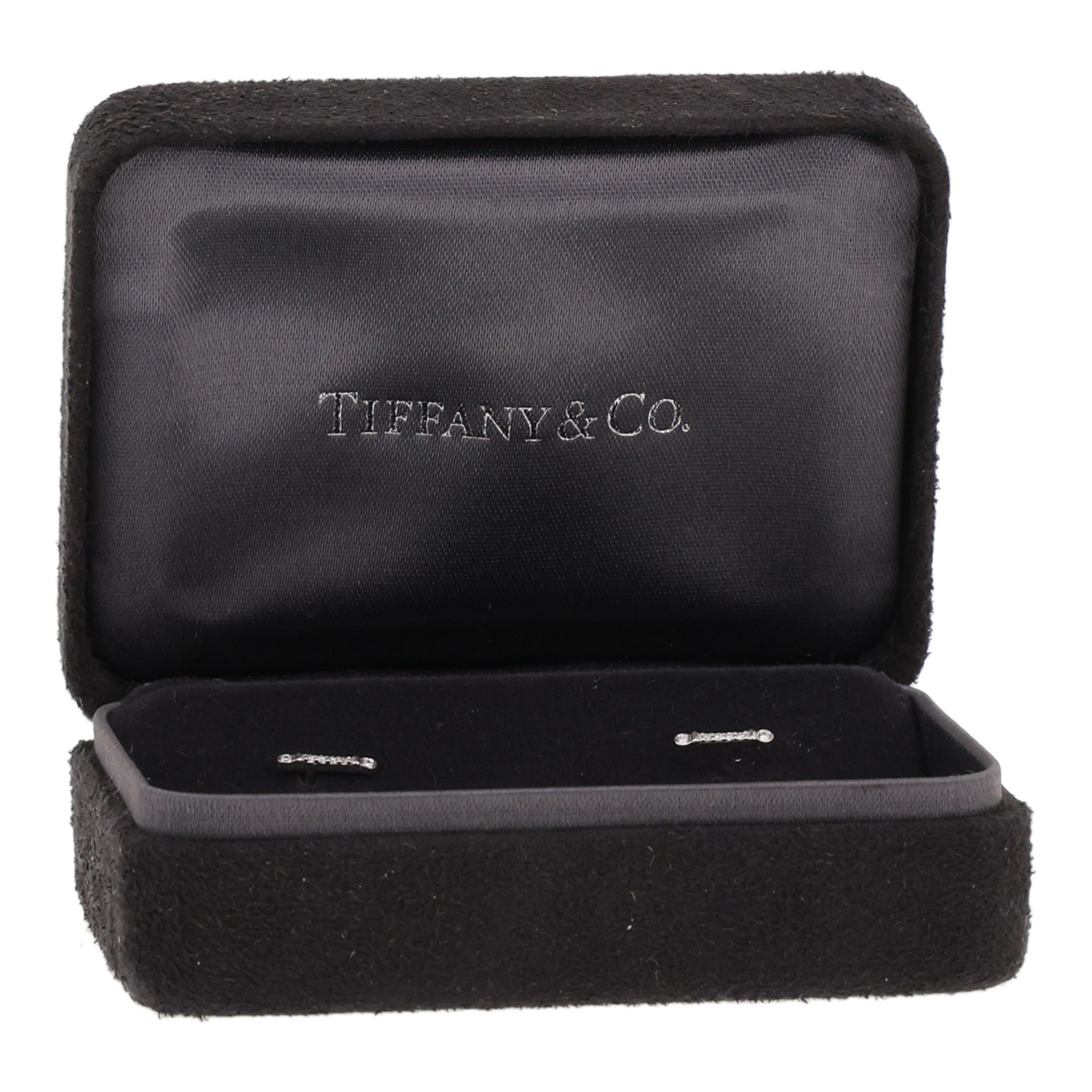 Coppia di orecchini Tiffany Co. con motivo Fleur de Lis in platino e diamanti - Detail D2
