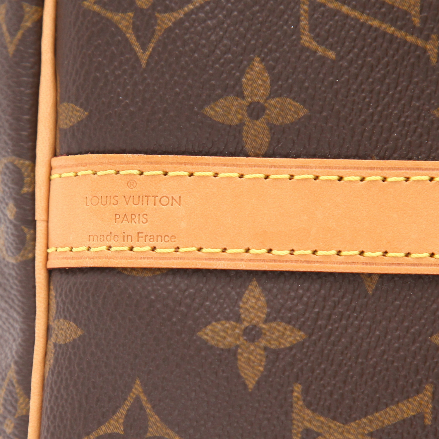 Louis Vuitton Speedy 40 handbag in brown Monogram canvas and natural leather - Detail D2