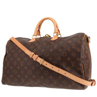 Louis Vuitton Louis Vuitton Speedy 40 handbag in brown Monogram canvas and natural lea