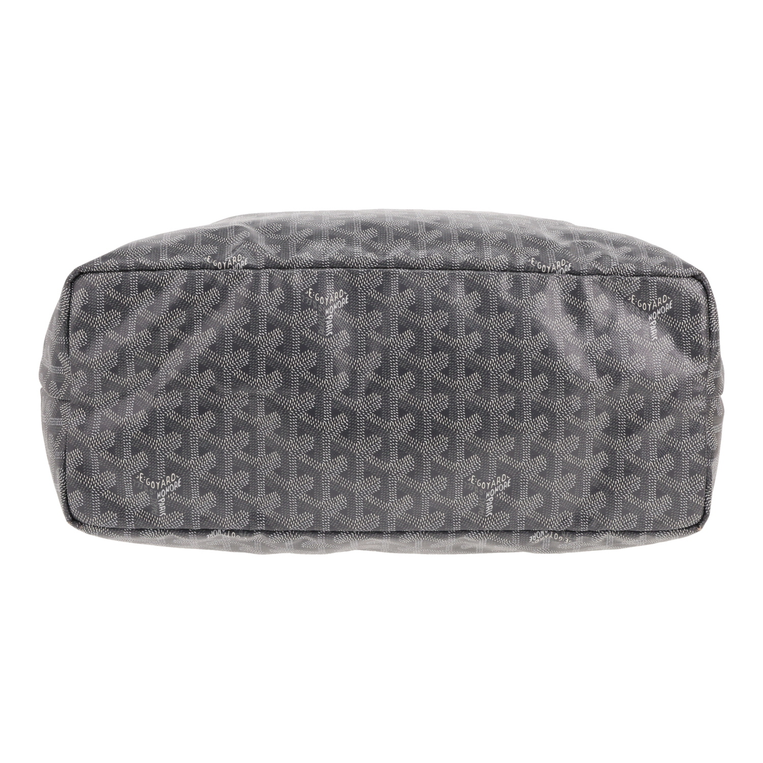 Goyard Saint-Louis tote bag in grey Goyardine canvas and grey leather - Detail D1