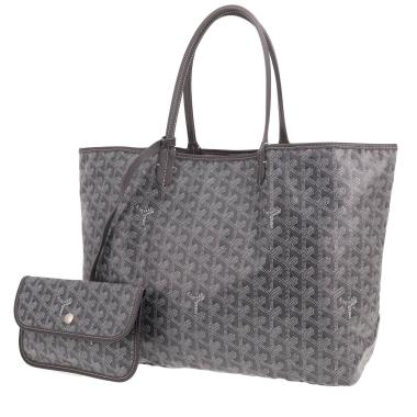 Sac cabas Goyard  Saint-Louis en toile Goyardine grise et cuir gris