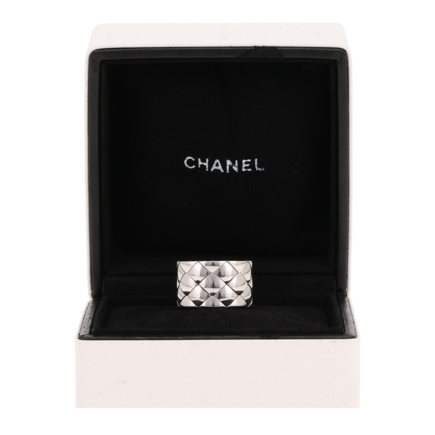 Anillo Chanel Matelassé de oro blanco - Detail D2