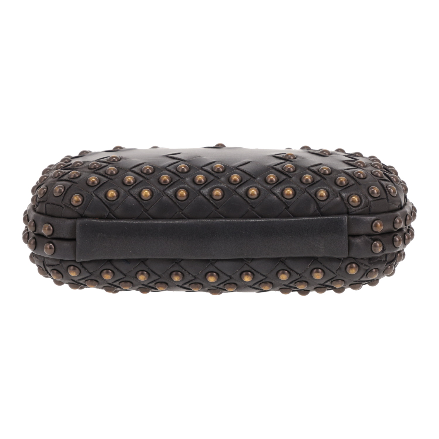 Pochette Bottega Veneta  Knot en cuir intrecciato noir - Detail D1
