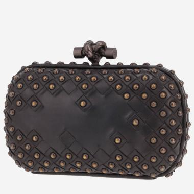 Bolso «Knot» de Bottega Veneta, de piel intrecciata noire