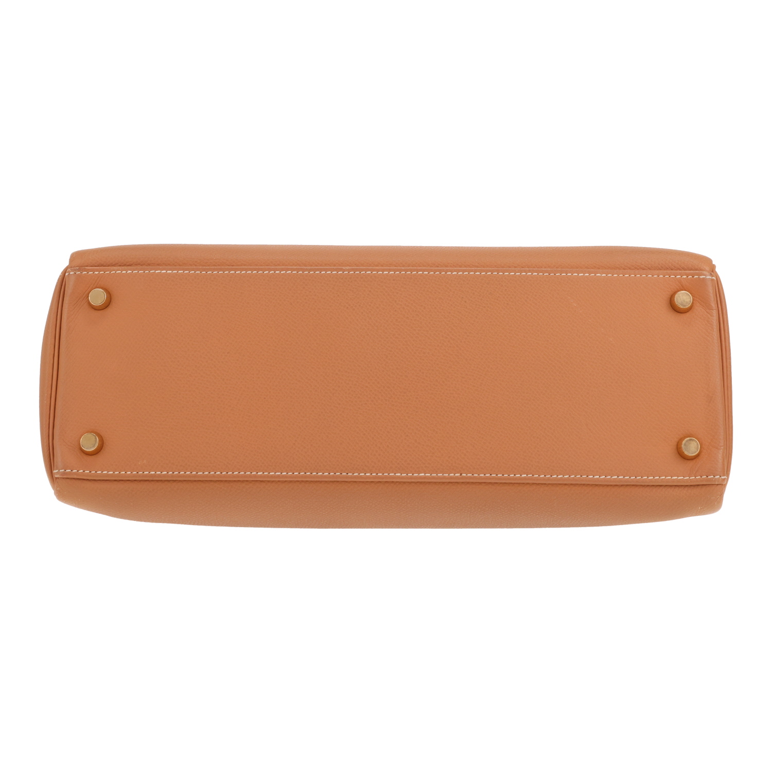 Bolso Hermès Kelly de 32 cm en piel Courchevel Gold - Detail D1