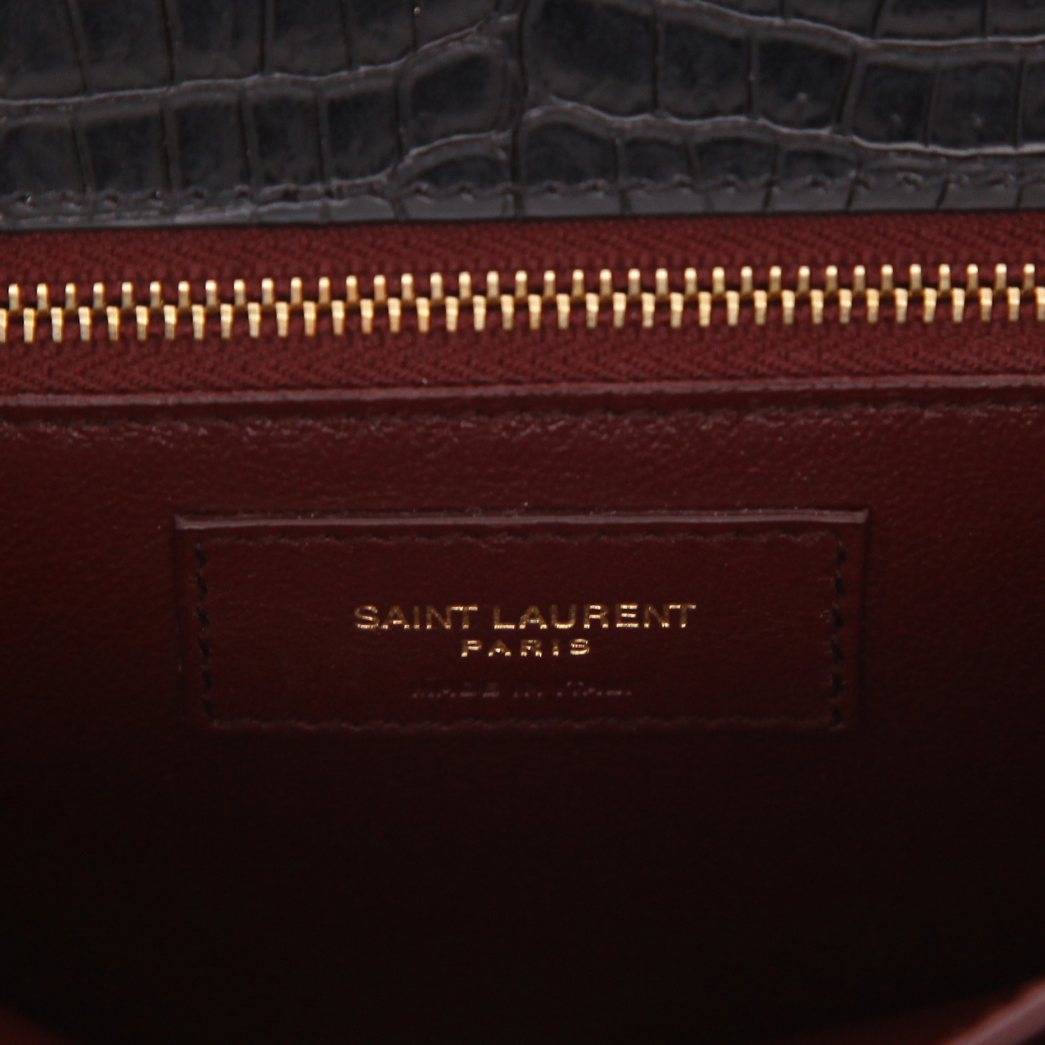 Sac bandoulière Saint Laurent  Cassandre en cuir noir - Detail D2