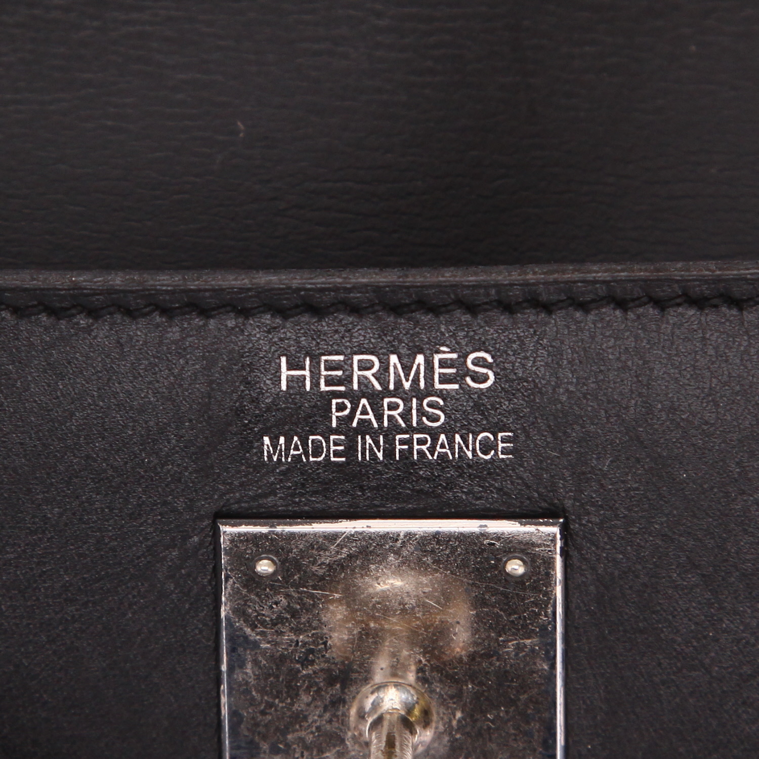 Hermès Kelly Lakis handbag in black box leather and black canvas - Detail D2
