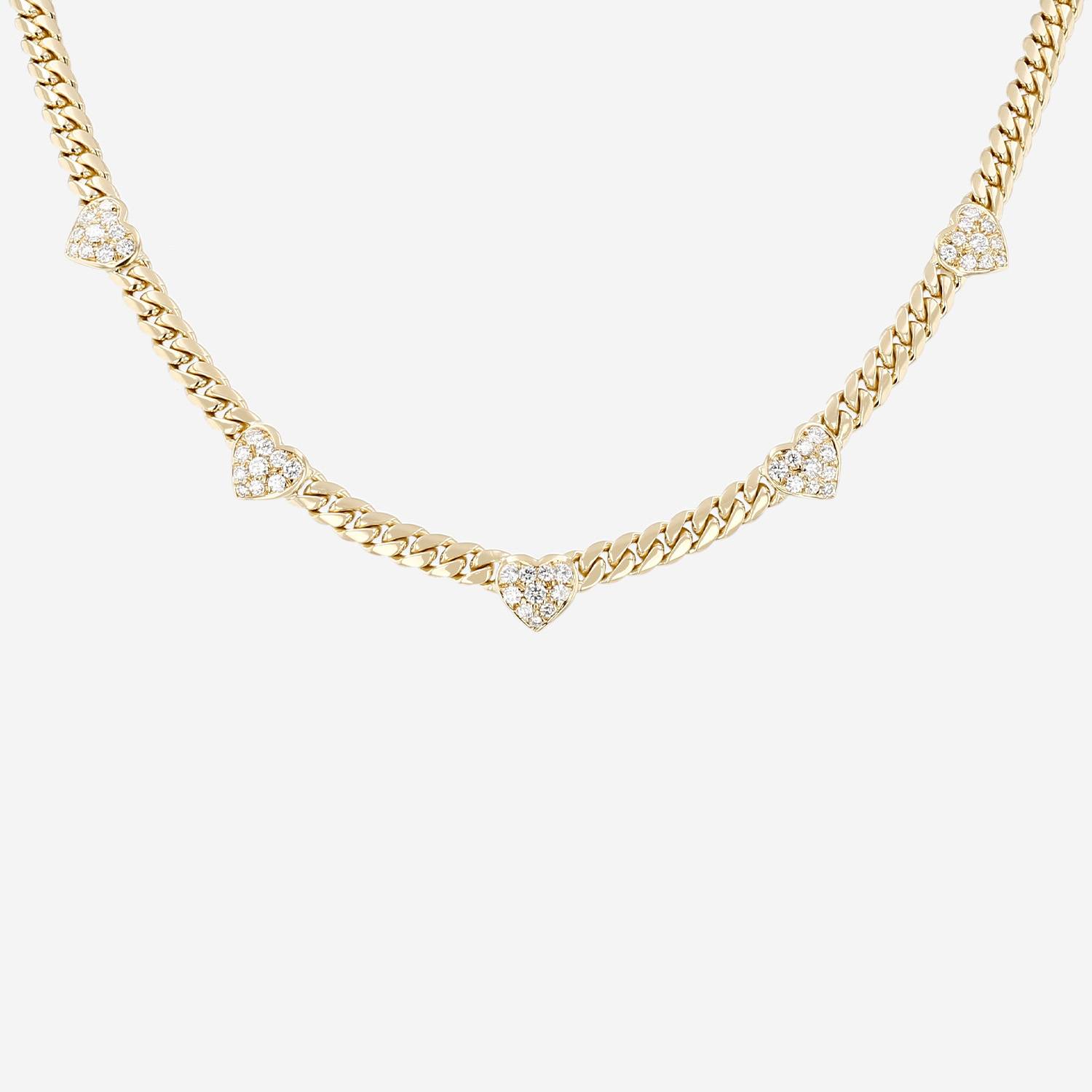Collier Vintage  en or jaune et diamants