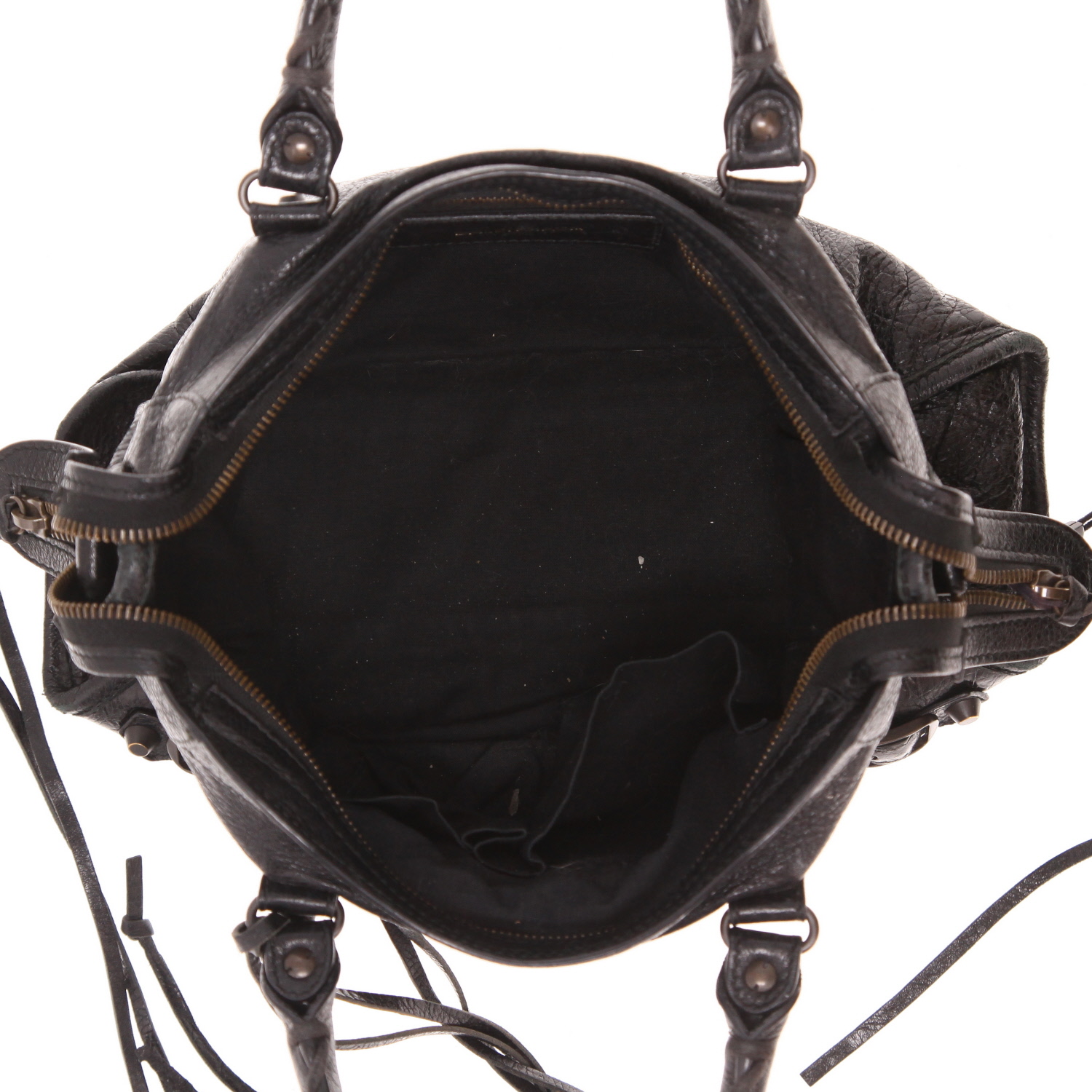 Bolso Balenciaga City de piel envejada negra - Detail D3