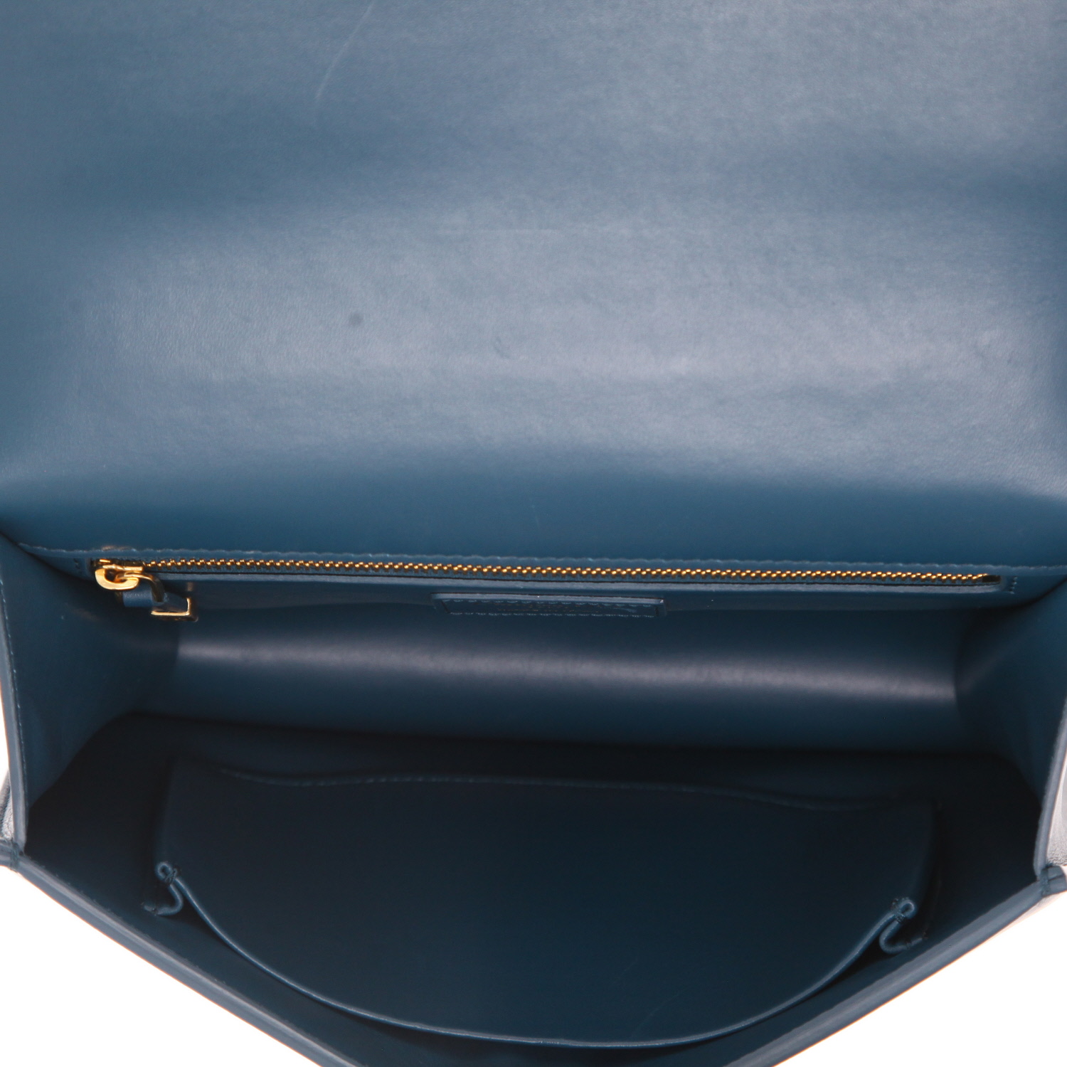 Dior 30 Montaigne handbag in blue leather - Detail D3