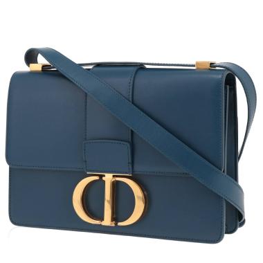 Dior 30 Montaigne handbag in blue leather