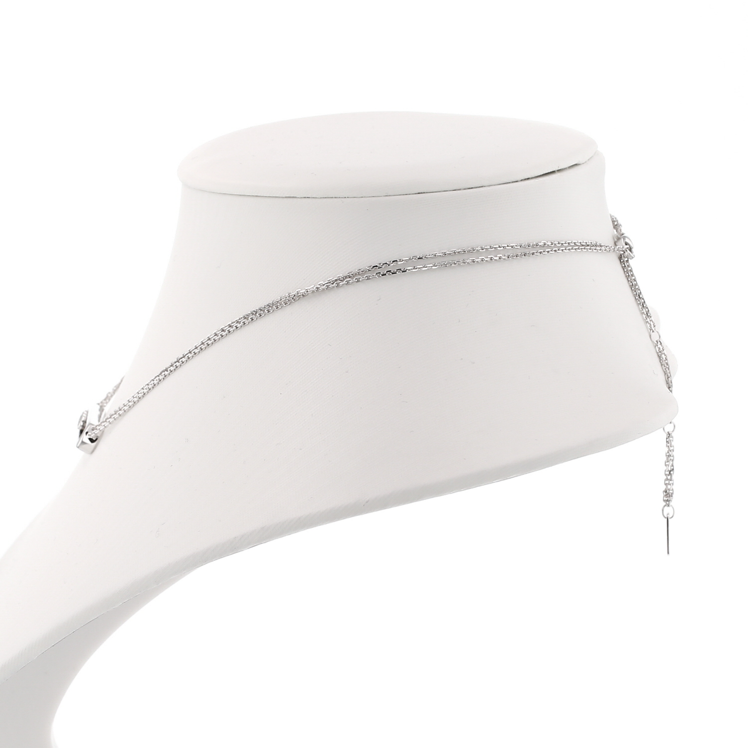 Collier Messika Move Joaillerie en or blanc et diamants - Detail D6