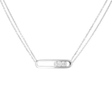 Collar «Move» de Messika Joaillerie, en oro blanco y diamantes