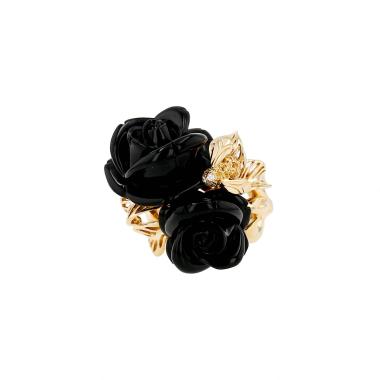 Anello Dior Pré Catelan, modello grande, in oro giallo, onice e citrini