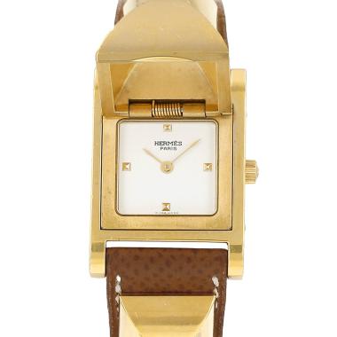 Hermès Médor watch, gold-plated. Ref: Hermès - ME1.201. Circa 1990
