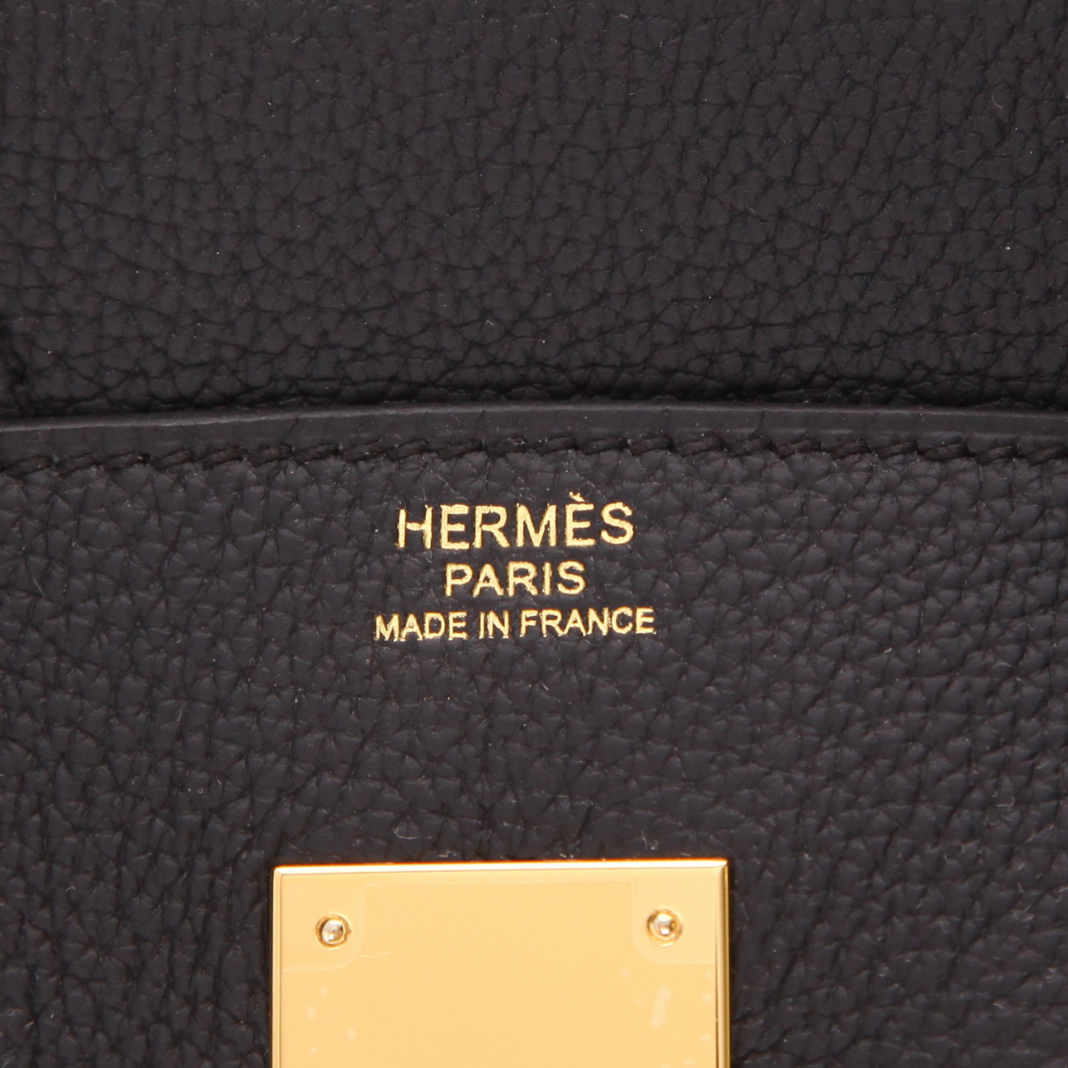 Bolso Hermès Birkin de 30 cm de piel Togo Noir - Detail D2