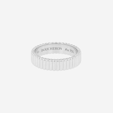 Anello Alliance Boucheron Grosgrain in oro bianco