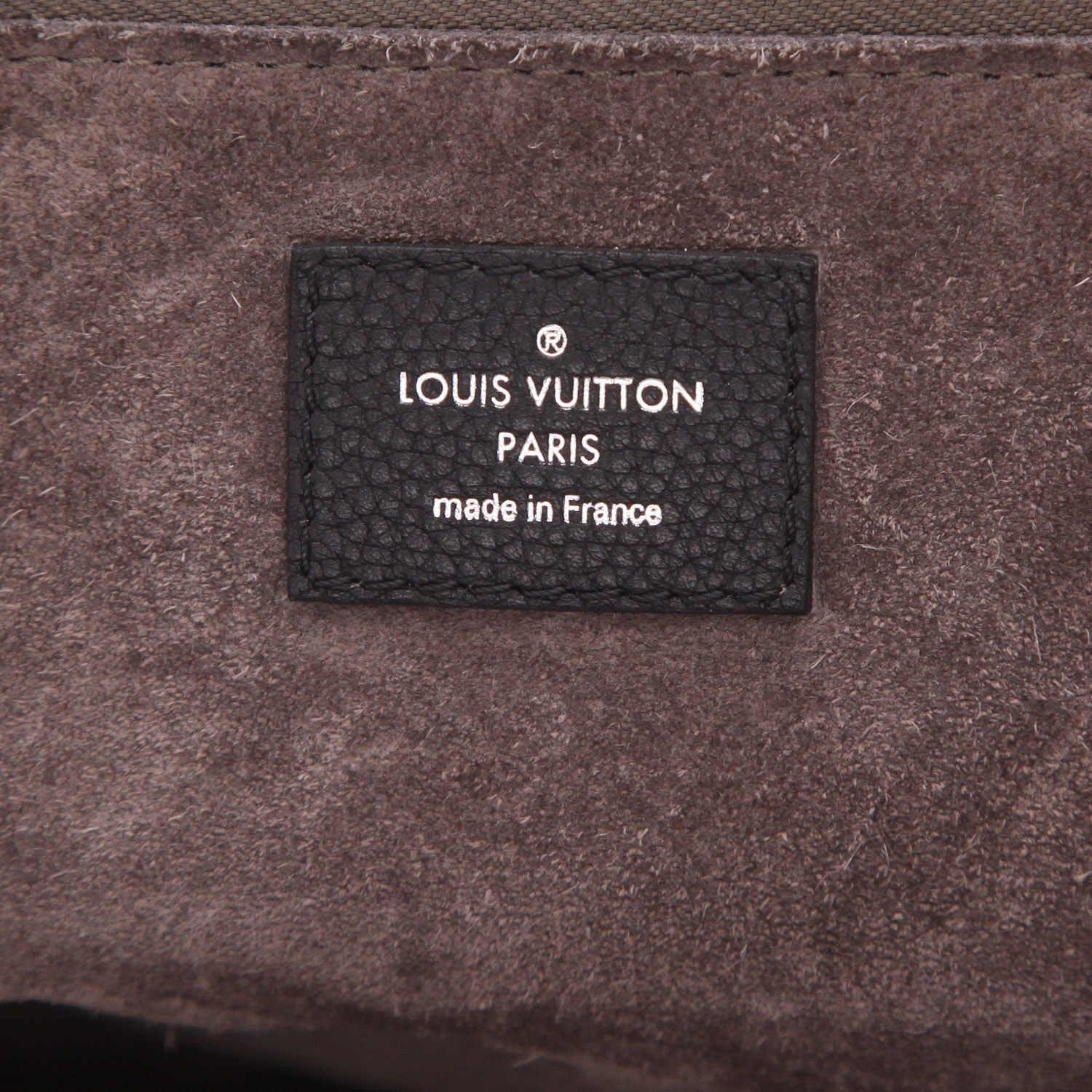 Bolso de mano Louis Vuitton «Lockit» de piel granulada negra - Detail D2