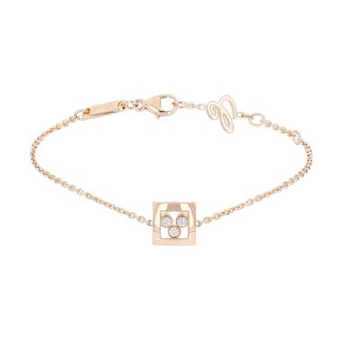 Bracelet Chopard Happy Diamonds en or rose et diamants