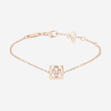 Bracelet Chopard Happy Diamonds en or rose et diamants
