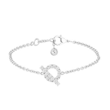 Bracciale Hermès Finesse in oro bianco e diamanti