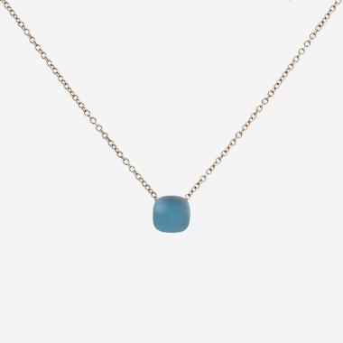 Collier Pomellato Nudo Gelé en or rose, topaze et turquoise