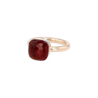Anello Pomellato Nudo Classic in oro rosa e granato