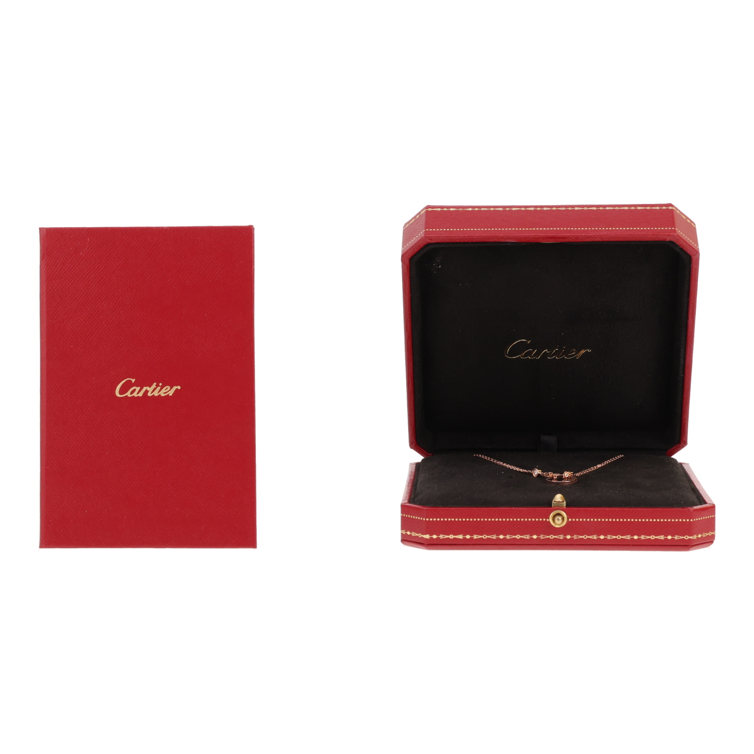 Cartier Love necklace in rose gold and diamonds - Detail D2